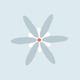 Graphisch Blume Blau R