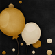 Ballons ocker auf schwarz M