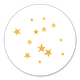 Goldene Sternchen auf weiss L