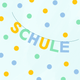 Girlande Schule blau