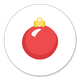 Weihnachtskugel rot L