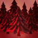 3D Weihnachtbaume rot