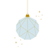 Weihnachtskugel grafisch blau RO