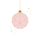 Weihnachtskugel grafisch rosa RO