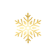 Schneeflocke gold auf weiss RO