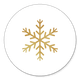 Schneeflocke gold auf weiss L