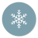 Schneeflocke weiss auf blau