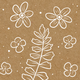 Weisse Blumen Kraftpapier RO