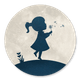 Maedchen Pusteblume Mond I