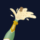 Gruene Champagnerflasche RO