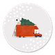 Umzugswagen rot Schnee