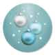 Weihnachtskugeln blau