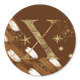 Goldenes X auf braun R