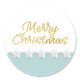 Merry Christmas hellblau-weiss