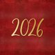 2026 Gold auf rot I