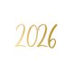 2026 Schreibschrift gold-weiss