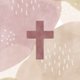 Kreuz rosa Aquarell A