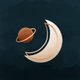 Mond & Planet nachtblau T