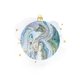 Weihnachtskugel marmoriert blau R