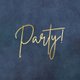 Party Gold auf blau I