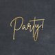 Party gold auf schwarz I