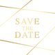 Save the Date Linien gold I