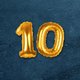 10 goldene Folienballons L
