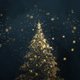 Weihnachtsbaum sparkles gold auf schwarz M