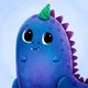 Dino niedlich blau M