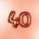 40 Folienballon rubinrot L