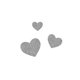 3 silberne Herzen L