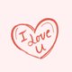 Doodle Herz I love you L