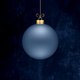 Weihnachtskugel dunkelblau L