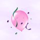 3D Luftballon rosa Konfetti M