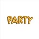 Party Goldballons auf weiss L