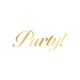 Party Schreibschrift gold L