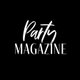 Party Magazine Schreibschrift weiss-schwarz L
