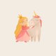 Prinzessin mit Einhorn beige L