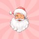 Weihnachtsmann retro rosa L