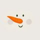 Schneemann Gesicht L