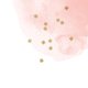 Aquarell rosa Goldkonfetti Viereck L
