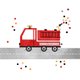 Feuerwehrauto rot auf weiss M