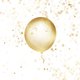 Goldballon auf Weiss und Sprenkel M
