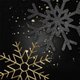 Gold-Schneeflocke auf Schwarz A