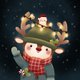 Rentier Wintermuetze Lichter A