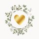 Goldenes Herz Eucalyptuszweig A
