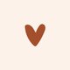 Terracotta Herz auf Beige minimalistisch T