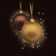 Weihnachtskugeln sparkle goldbraun K