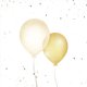 Luftballons gold auf weiß M
