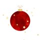 Vodafone Weihnachtskugel rot Sternchen V